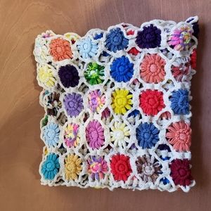 Vintage small crocheted throw